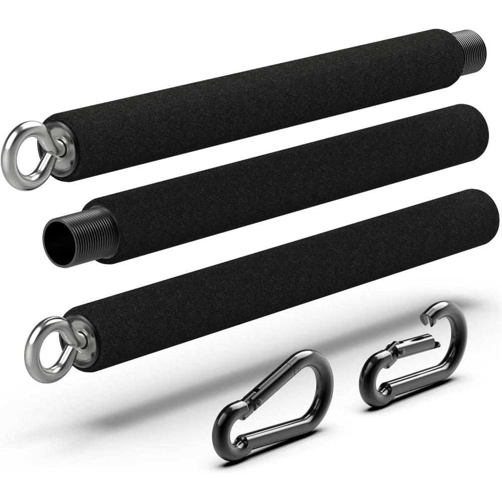 imagePortable Steel Resistance Bar for Bands  Adjustable from 38 to 26  Dual Cable Machine Attachment for Working Out