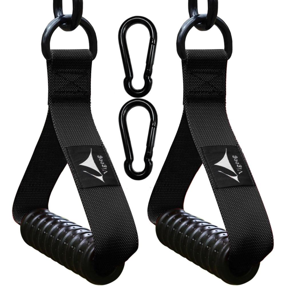 imageVigoog Heavy Duty Workout Handle Attachment for Cable Machine Pulley System amp Resistance Bands NonSlip Comfort Exercise Grip for Gym Home Fitness EquipmentCarbon Black xw