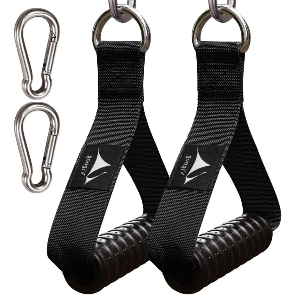 imageVigoog Heavy Duty Workout Handle Attachment for Cable Machine Pulley System amp Resistance Bands NonSlip Comfort Exercise Grip for Gym Home Fitness EquipmentSpace Black xw