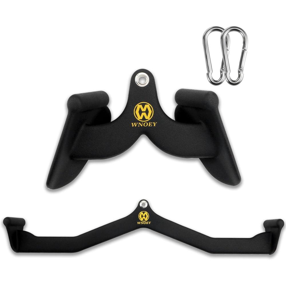 imageWNOEY LAT Pulldown AttachmentBack Tricep Bar Strength TrainingHandle Grips LAT Pull Down Bar Press Down ExercisesCable Machine Accessories Cable Back Attachments for Home GymStyle 15