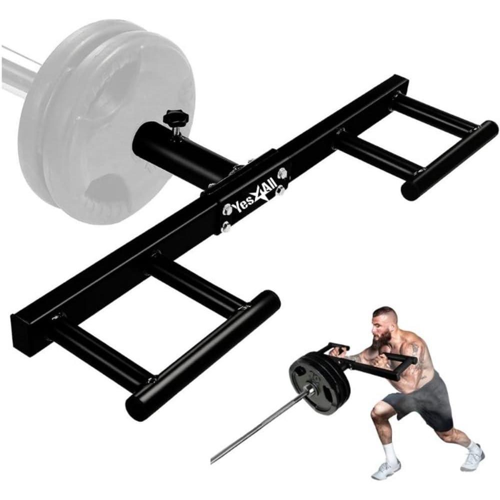 imageYes4All Viking Press Landmine Handle Attachment for 2Inch Olympic Barbell 3 Hand Grip Positions Support Home Gym for Deadlift Squat Workout Increased VersatilityA Black Viking Press Handle
