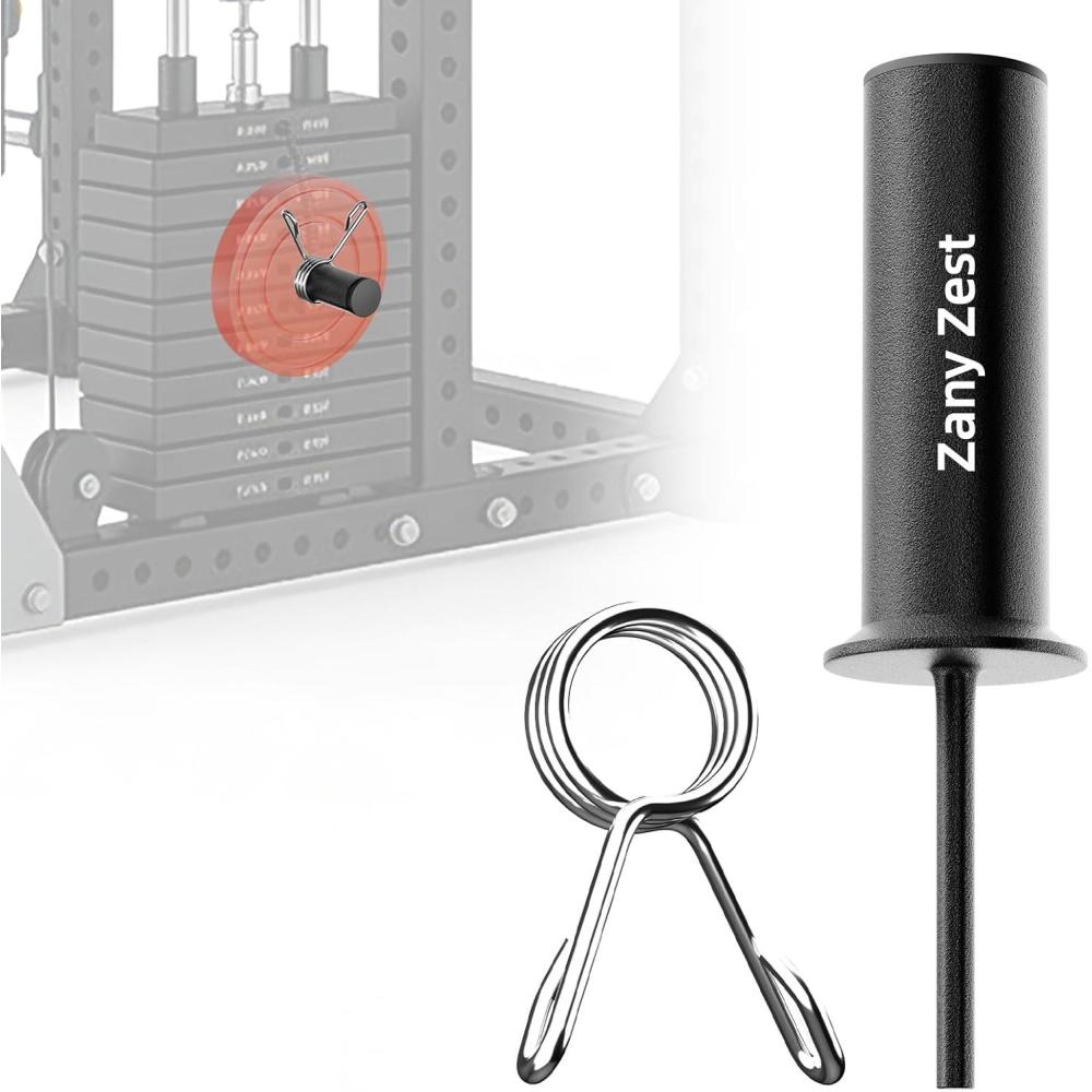 imageZany Zest Reinforced Weight Stack Pin Maximum Additional Load Capacity of 110lbs 132lbs 8 mm 10 mm Gym Pin Extender for Gym Cable Machine amp Home GymDia10mm Length110mm