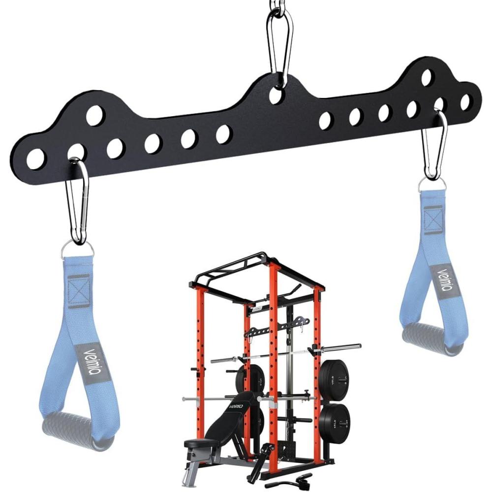 imageveimia LAT Pulldown Attachments Double to Single D Handle Adaptor Plate for Neutral Grip LAT Pull Down Bar Exercise Machine Attachments for Cable Crossover Machine for Squat Rack Home GymPorous style
