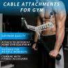 Double to Single Adaptor Plate for Cable Pulley Machines Durable Solid Stainless Steel with 3 Carabiners Suitable for Dual Cable Machines LAT Pulldown, Shoulder & Biceps Exercises(Multi-Slot)