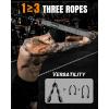 MANUEKLEAR Tricep Rope Cable Attachment Handles, Greater Range of Motion, Tricep Pull Down Rope for Push Downs, Crunches, Facepulls for Professional Gym(Grey)