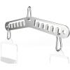 Double to Single Adaptor Plate for Cable Pulley Machines Durable Solid Stainless Steel with 3 Carabiners Suitable for Dual Cable Machines LAT Pulldown, Shoulder & Biceps Exercises(Multi-Slot)