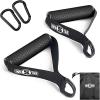 INNSTAR Cable Handles Gym Equipment, Resistance Band Handles with Solid ABS Core Grips, D Handle Cable Attachment, Heavy Duty Exercise Handles, Cable Machine Handles(Gym Handles+Buckle)
