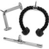A. Tricep Rope + Straight Bar + V Bar