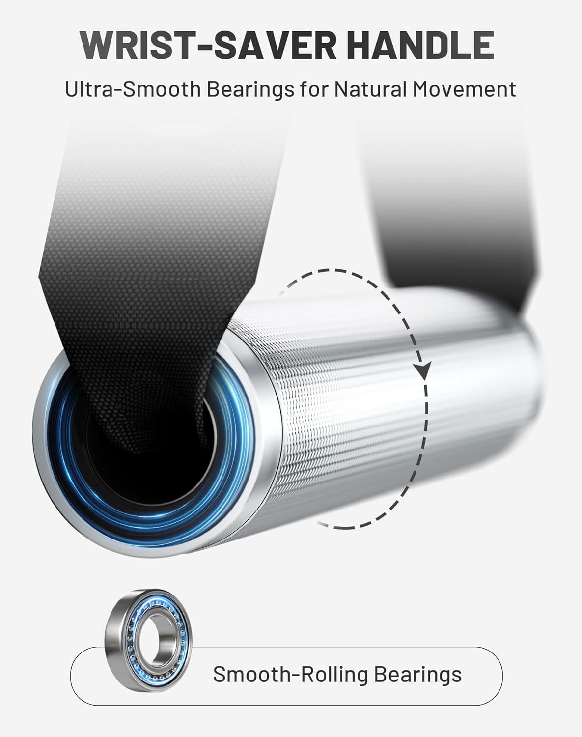 imageMikolo Aluminum Alloy Cable Machine Handles Exercise Handles D Handle Cable Attachments for Gym Durable Cable Machine Attachment for Cable Crossover TrainingAluminum Alloy Handles with Bearing