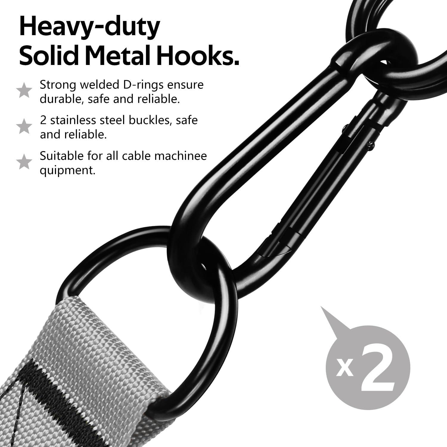 imageWALITO Exercise Handles Replacement Cable Machine Attachments for Home Gym Equipment Pulley System Pilates Resistance Bands Strength Trainer Heavy Duty Working Out HandlesGrey