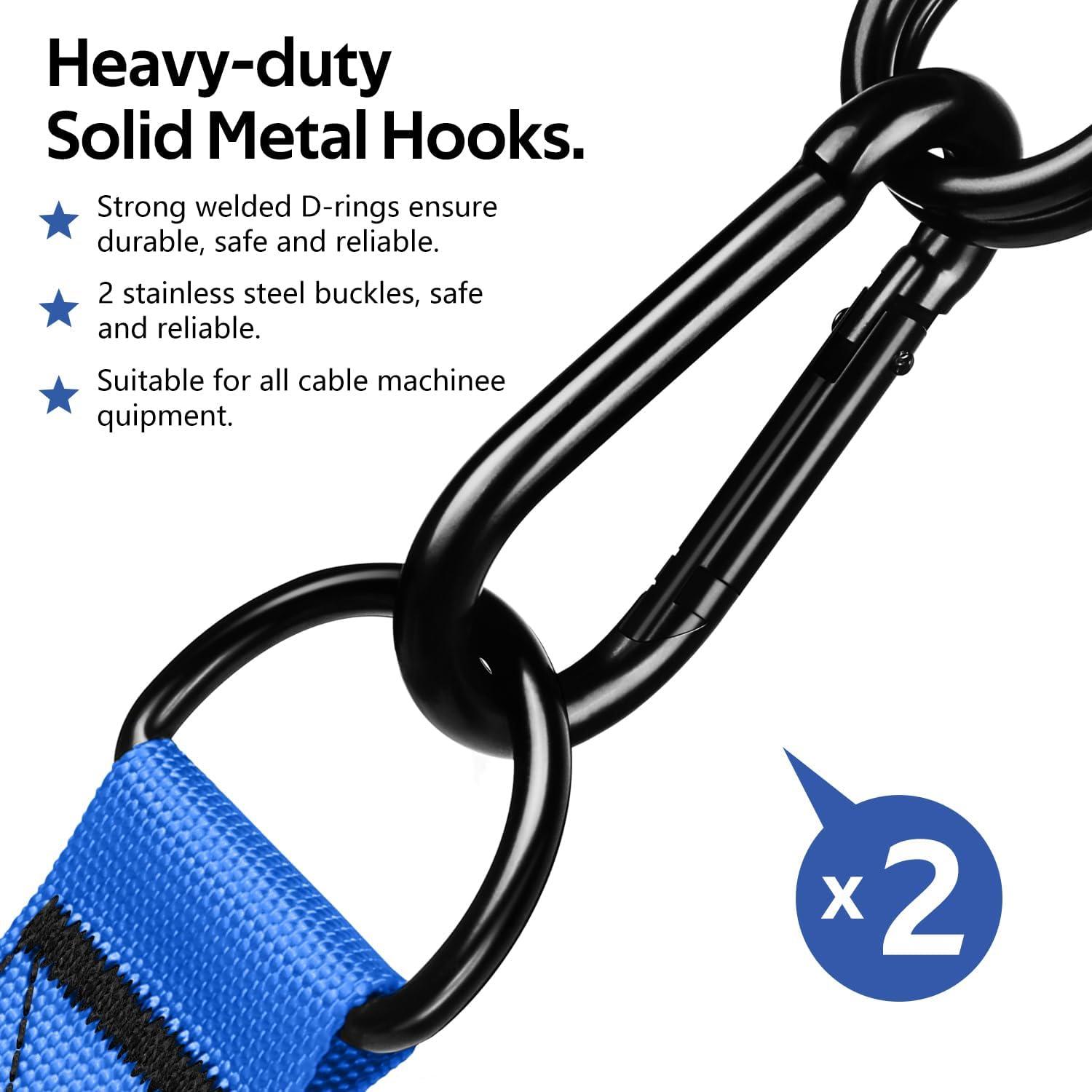 imageWALITO Exercise Handles Replacement Cable Machine Attachments for Home Gym Equipment Pulley System Pilates Resistance Bands Strength Trainer Heavy Duty Working Out HandlesBlue
