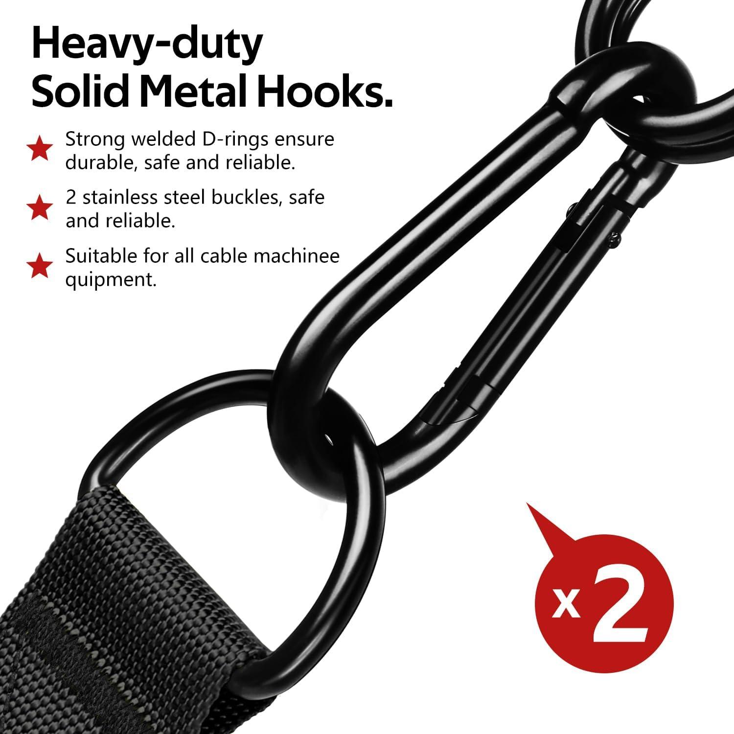 imageWALITO Exercise Handles Replacement Cable Machine Attachments for Home Gym Equipment Pulley System Pilates Resistance Bands Strength Trainer Heavy Duty Working Out HandlesBlack