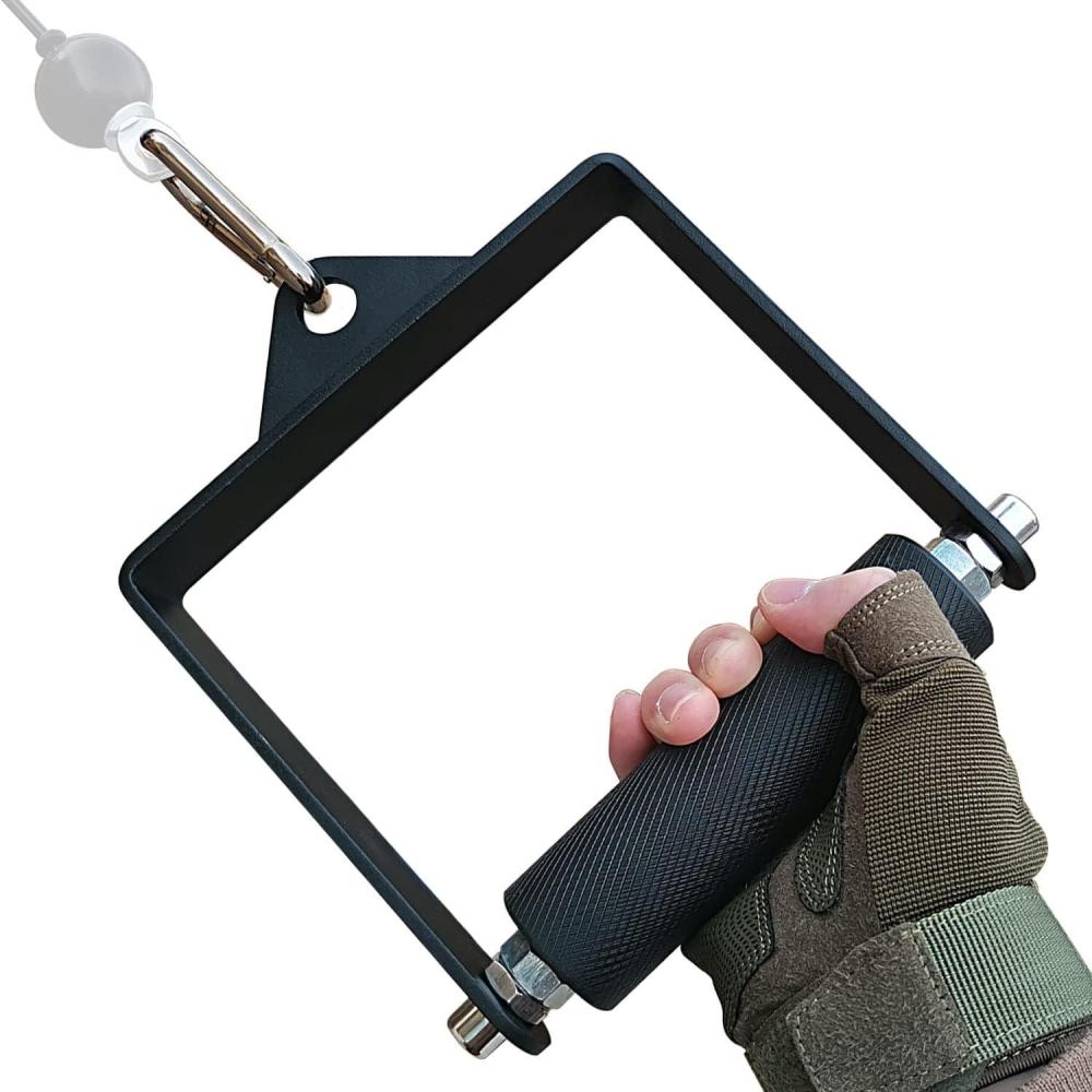 imageMARSAFIT Gym Fitness LAT Pulldown Attachments Fat Arm Wrestling Exercise D Handle Cable Attachment Arm Lifting Deadlift Handle Grip for Finger Wrist StrengthDIA 4CM
