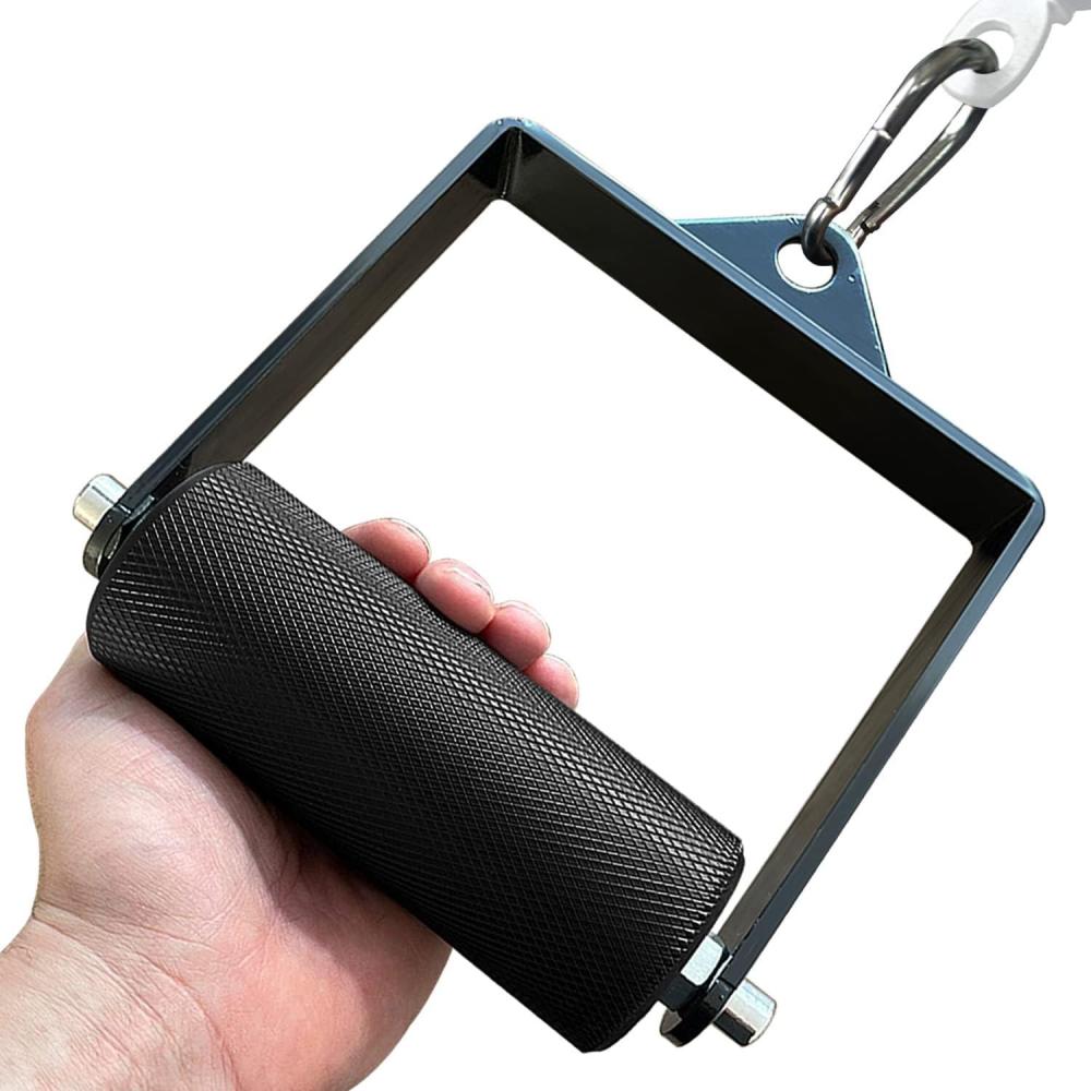 imageMARSAFIT Gym Fitness LAT Pulldown Attachments Fat Arm Wrestling Exercise D Handle Cable Attachment Arm Lifting Deadlift Handle Grip for Finger Wrist StrengthDIA 6CM