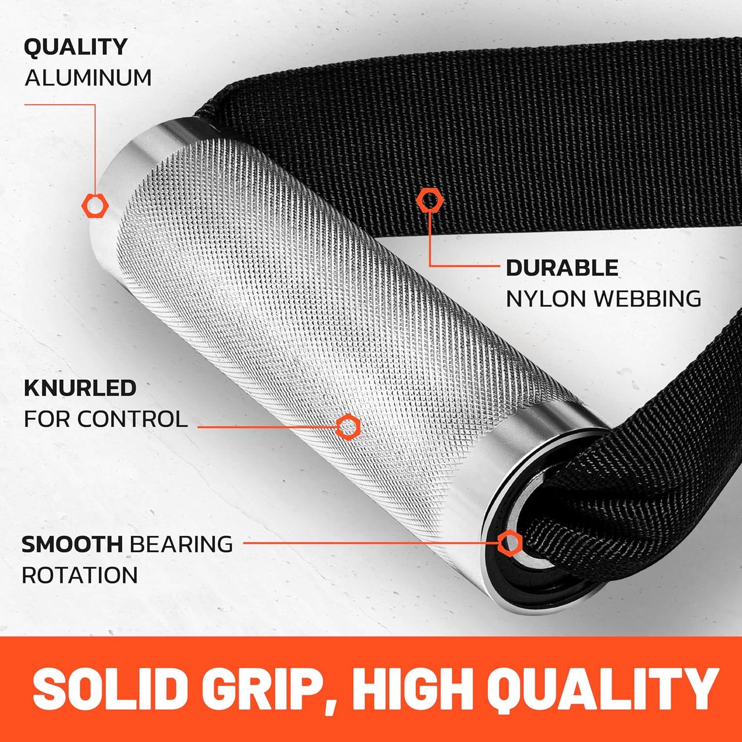 imageBells of Steel Aluminum Exercise Handles for Cable Machine Attachment Premium Gym Handles for Functional Trainers SmoothBearing Rotation Light Knurling Grip RustResistant Sold in Pairs