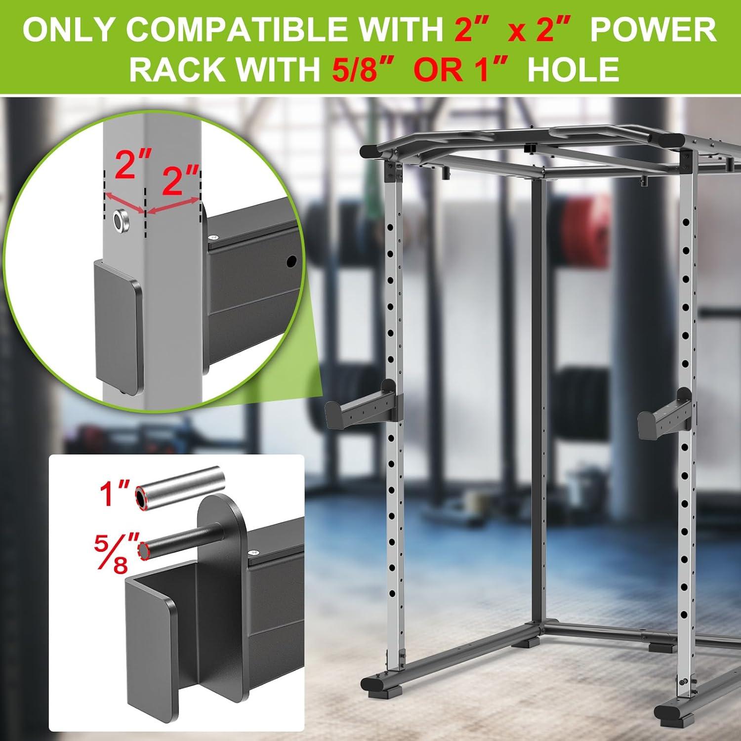 imageKipika Anchor for Resistance Bands Fits 3 x 3 Power Rack with 58 or 1 Hole Heavy Duty Steel Hooks with Rubber Pads for Home Gym Workouts Strength Trainingand Physical Therapy Exercise 2 Packfor 2x2 Rack with 58 or 1 Hole