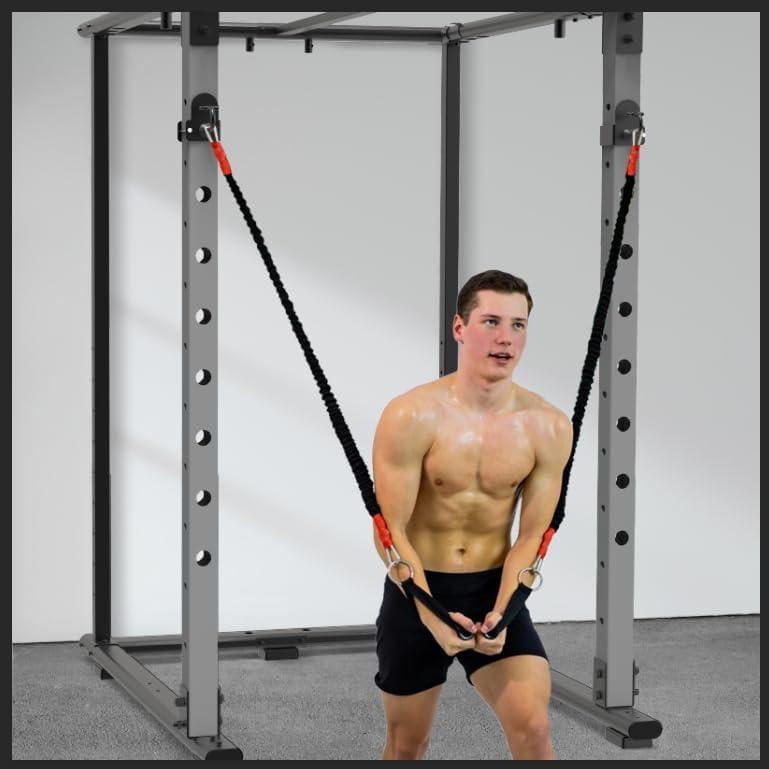 imageKipika Anchor for Resistance Bands Fits 3 x 3 Power Rack with 58 or 1 Hole Heavy Duty Steel Hooks with Rubber Pads for Home Gym Workouts Strength Trainingand Physical Therapy Exercise 2 Packfor 3x3 Power Rack with 58 or 1 Hole