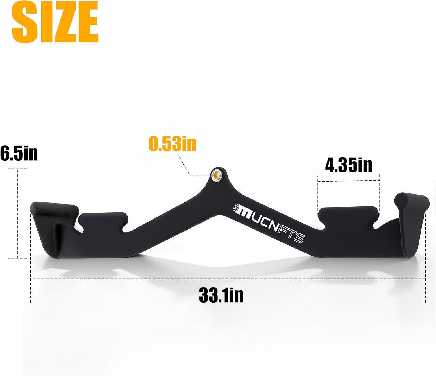 imageLAT Pulldown Attachments Thickened Ergonomic Back Tricep Training Handle LAT Pull Down Bar for Press Down Exercises Cable Attachments for Gym and HomeJS0052