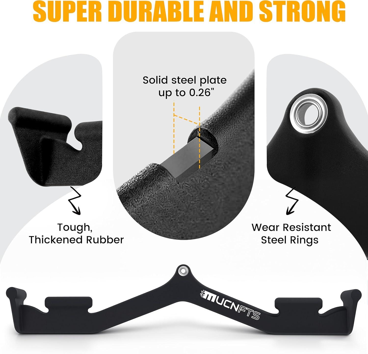 imageLAT Pulldown Attachments Thickened Ergonomic Back Tricep Training Handle LAT Pull Down Bar for Press Down Exercises Cable Attachments for Gym and HomeJS0052