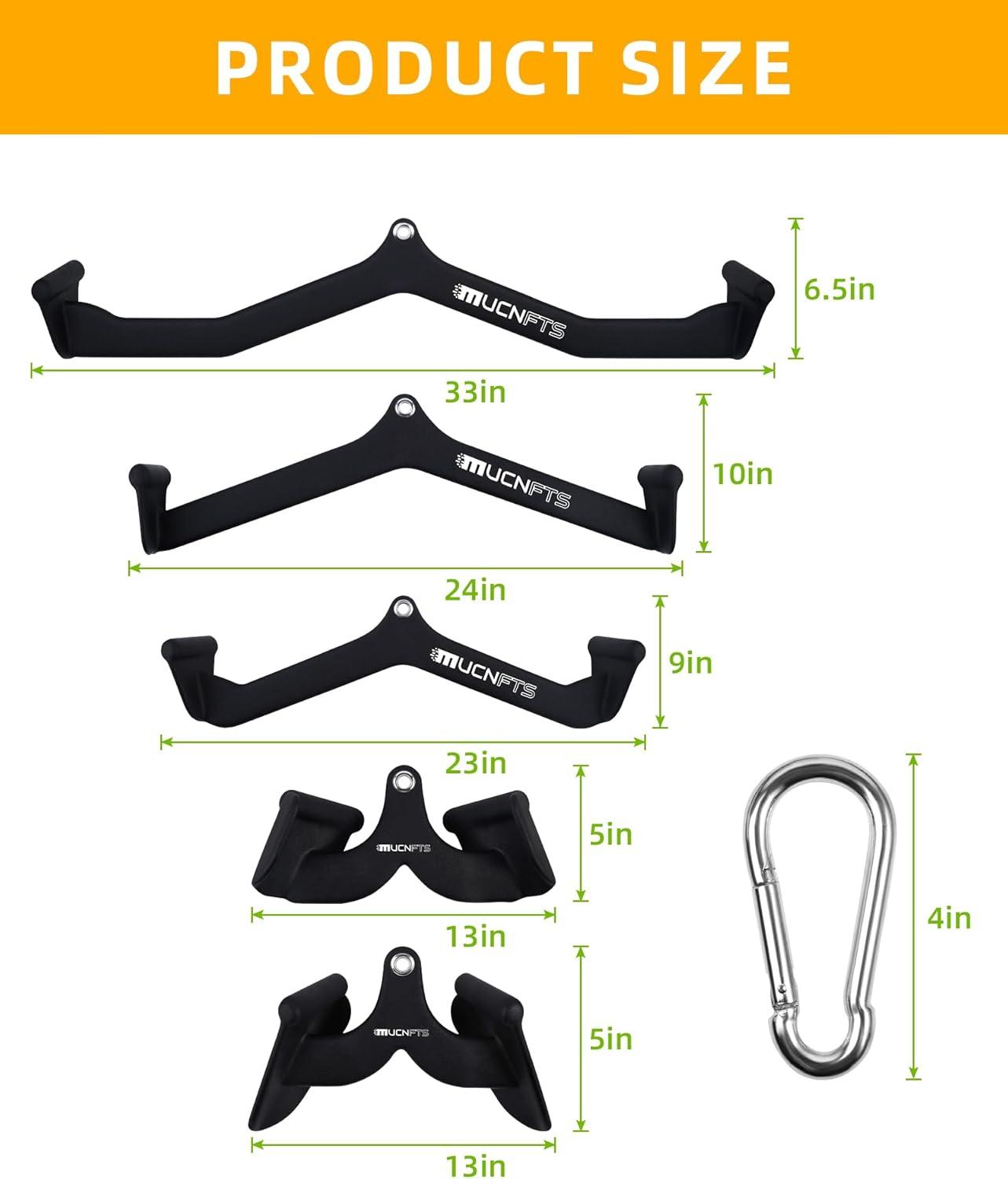 imageLAT Pulldown Attachments Thickened Ergonomic Back Tricep Training Handle LAT Pull Down Bar for Press Down Exercises Cable Attachments for Gym and Home23In