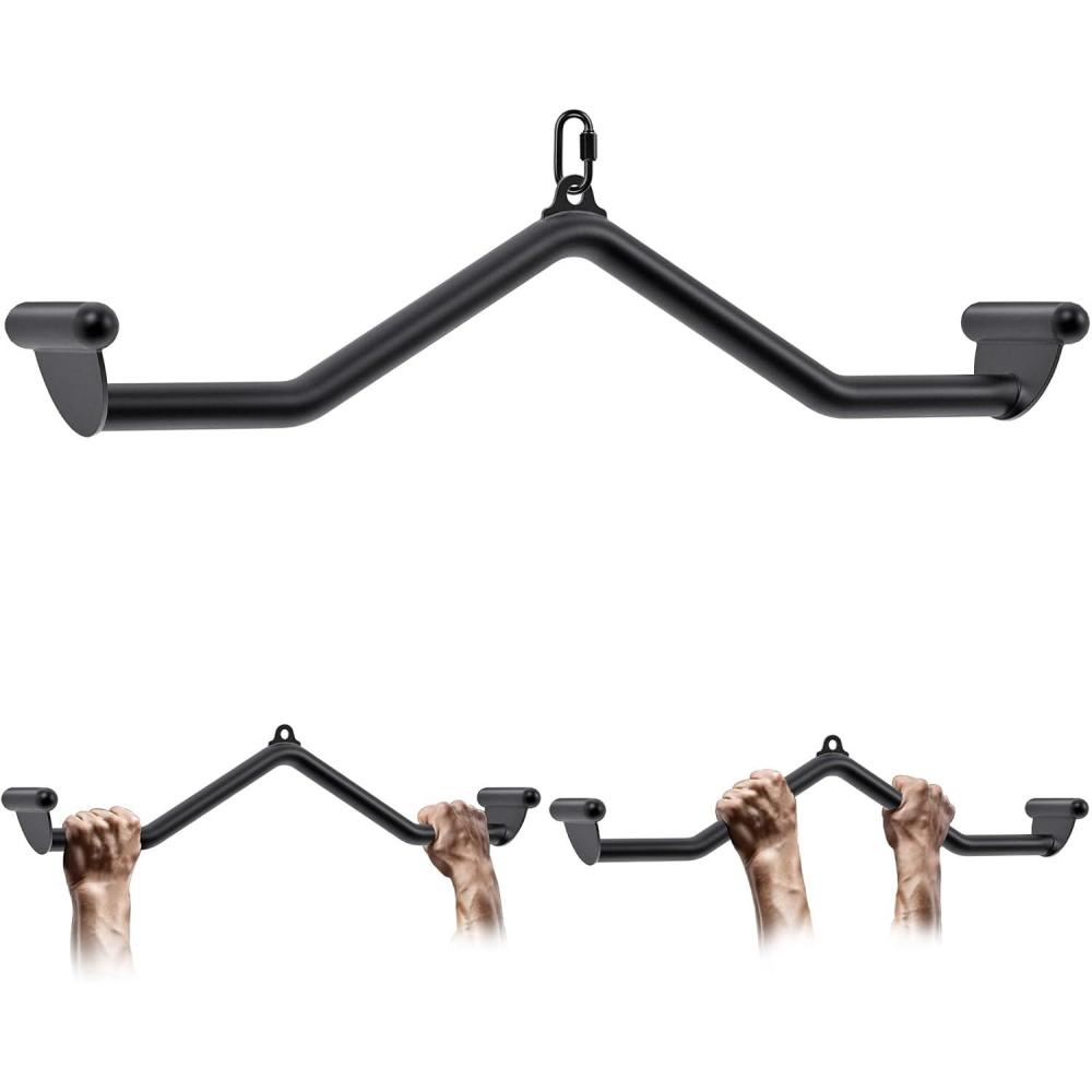 imageKipika LAT Pull Down Bars Cable Machine Attachment Rowing Tbar Vbar Set Back Strength Training Handle Grips for Cable Machine Rowing Machine 12 20 24 28 32 Five Sizes32