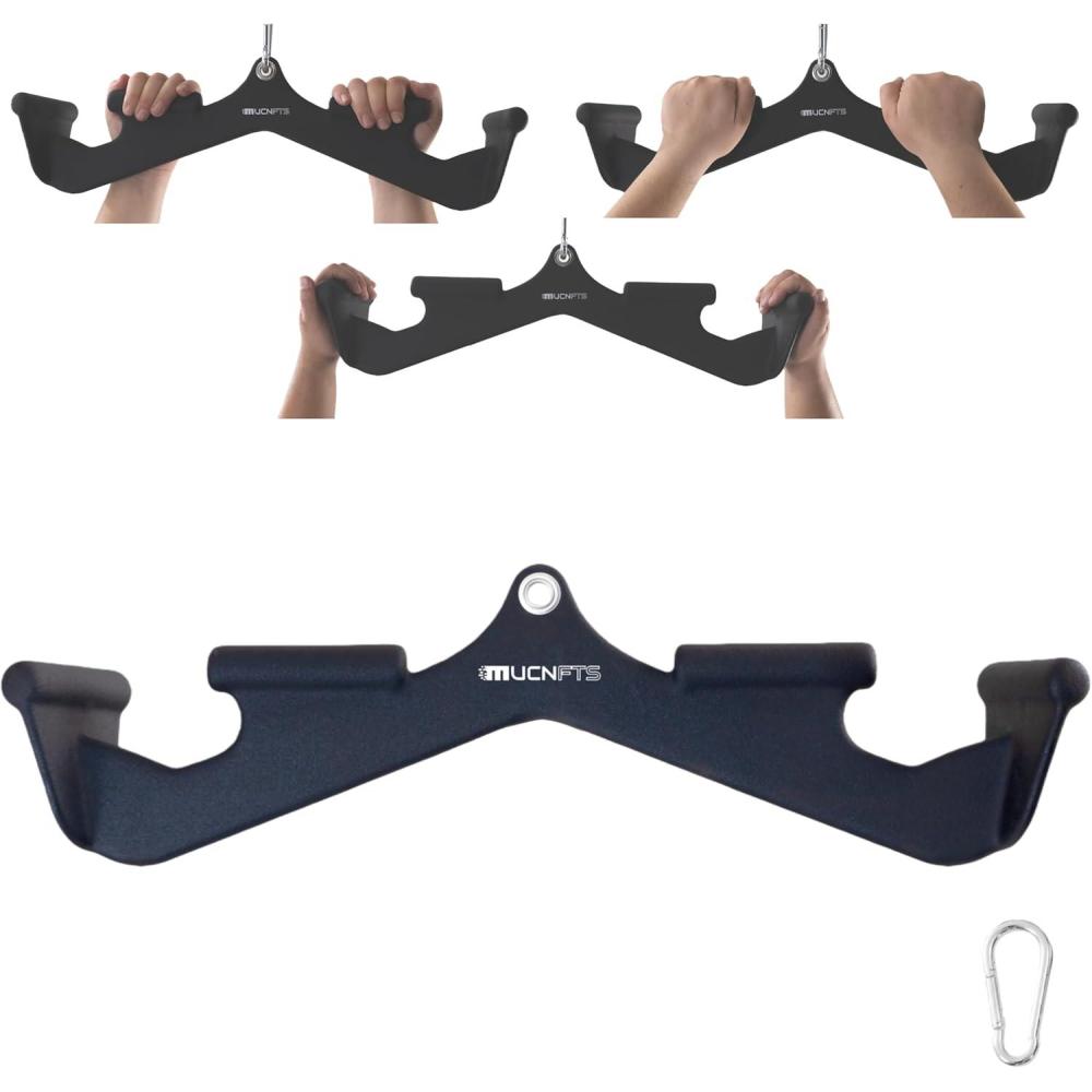 imageLAT Pulldown Attachments Thickened Ergonomic Back Tricep Training Handle LAT Pull Down Bar for Press Down Exercises Cable Attachments for Gym and Home23In Pro