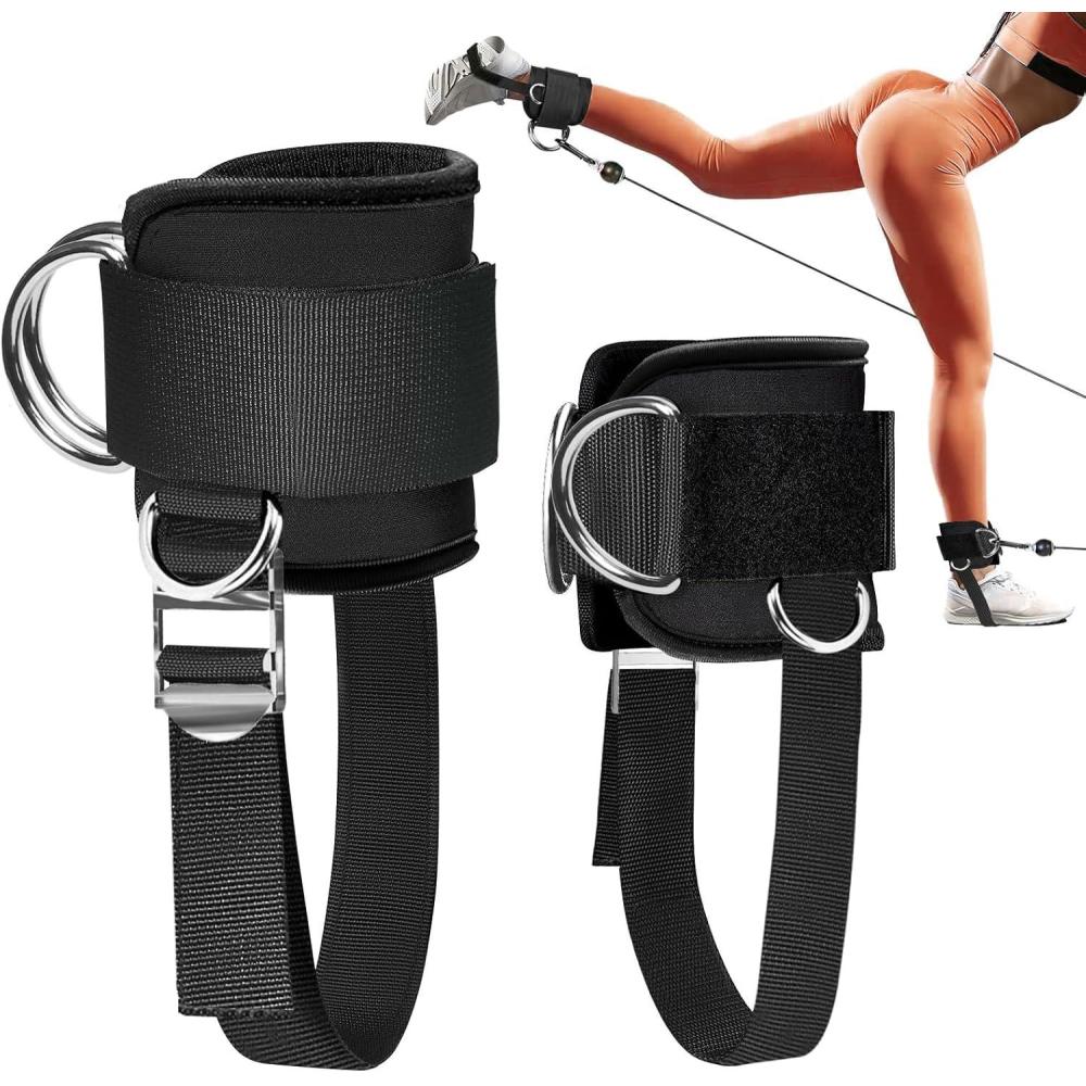 imageUpgrade Ankle Straps for Cable Machine Pair Comfortable Padded Neoprene Preventing Skin Chafing Adjustable Ankle Cuffs Gym for Glute Kickbacks Leg Extensions Lift The Butt and Tone Legs for Women amp Men