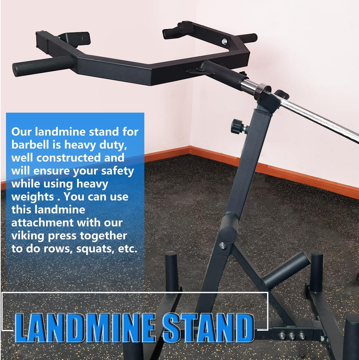 imageViking Press Landmine Handle for 2Inch Barbell Hack Squat TBar Row Attachment Strength Training Accessories Shoulder Press Landmine Attachment EquipmentStyle O