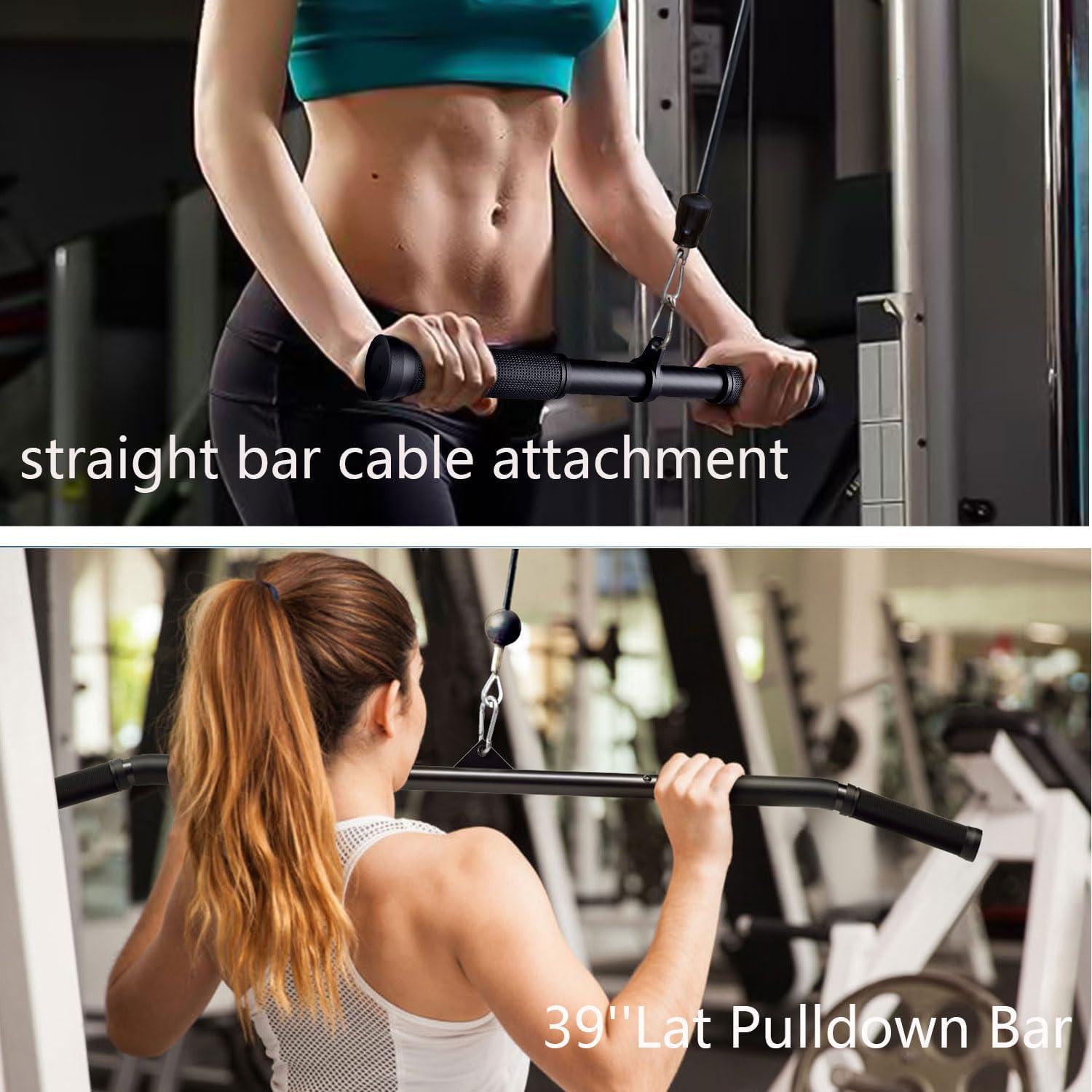 imageCable Machine for Home Gym Triceps Press Down Cable Machine attachments LAT Pull Down attachments Triceps Pull Down attachments Fitness Equipment Cable Accessories