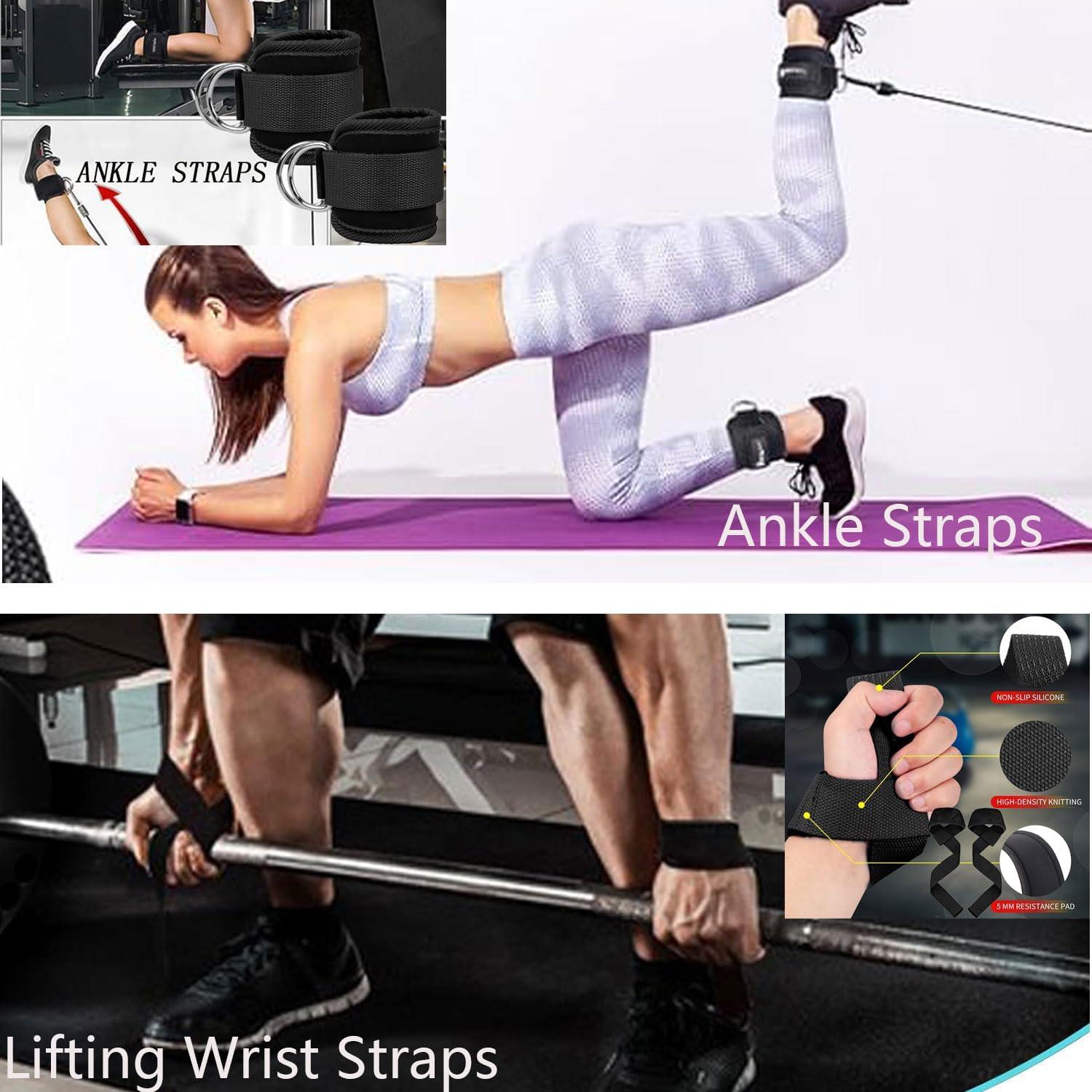 imageCable Machine for Home Gym Triceps Press Down Cable Machine attachments LAT Pull Down attachments Triceps Pull Down attachments Fitness Equipment Cable Accessories