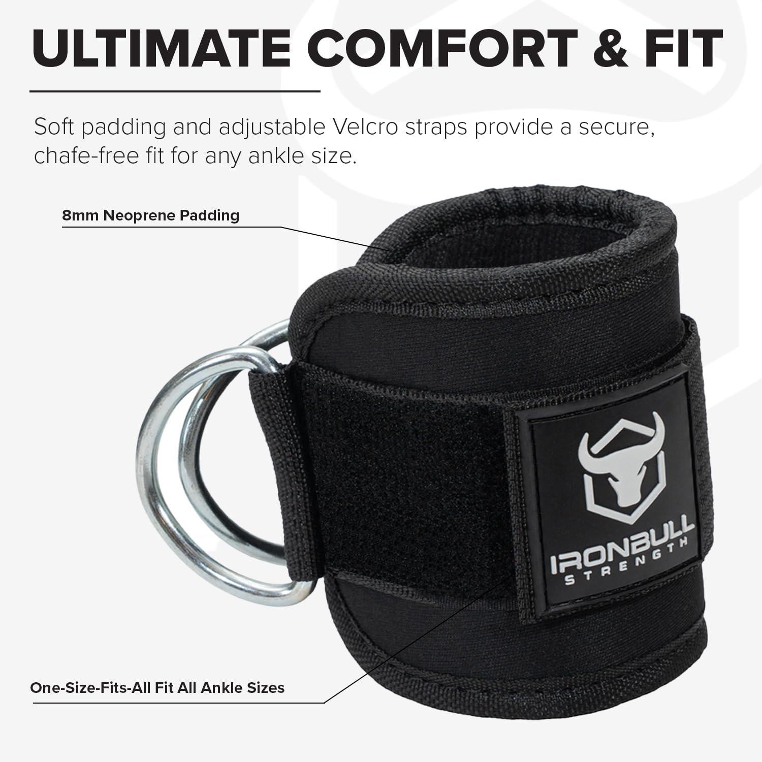 imageWomens Ankle Strap for Cable Machines amp Resistance Bands Gym amp Home Workout Cuff Attachment for Leg Extensions Kickbacks Hip Abductors Booty ExercisesBlack