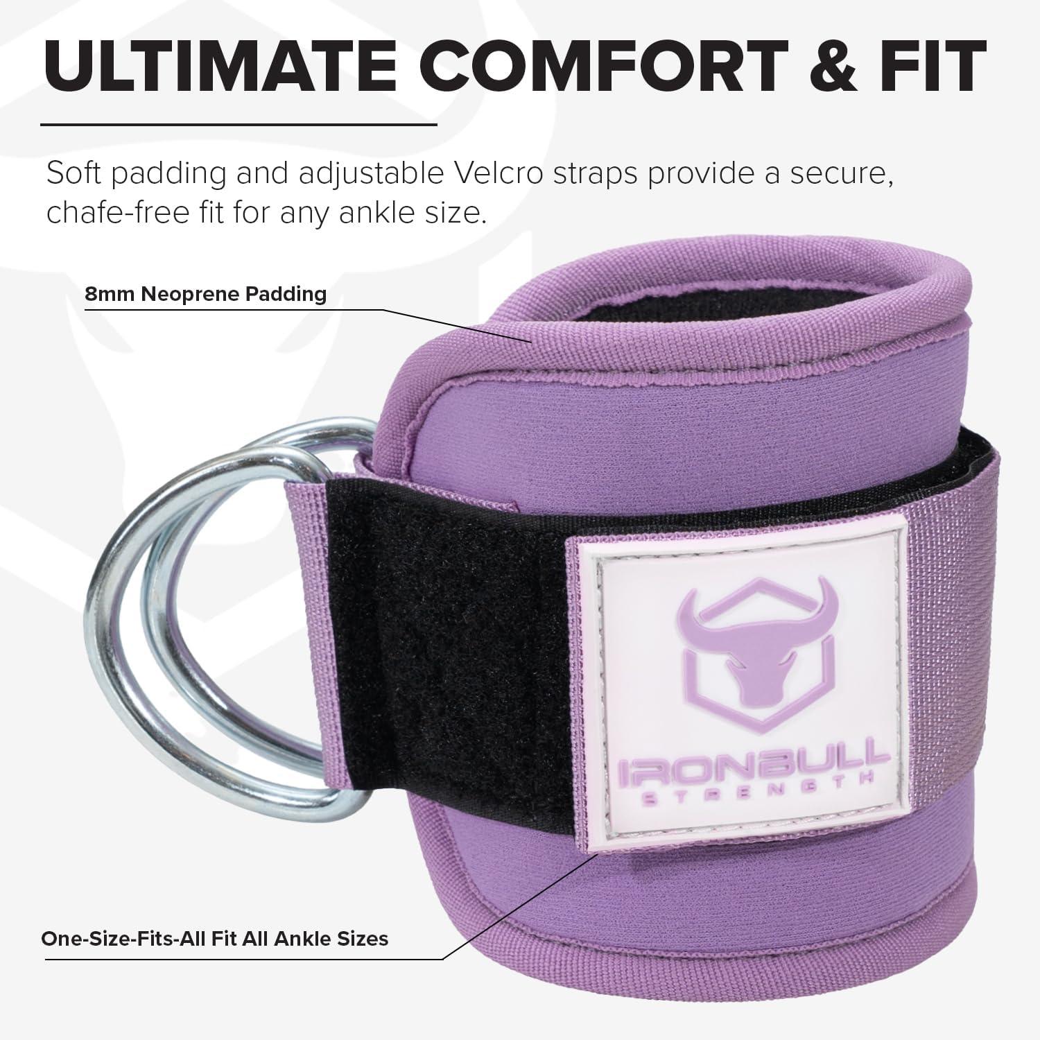 imageWomens Ankle Strap for Cable Machines amp Resistance Bands Gym amp Home Workout Cuff Attachment for Leg Extensions Kickbacks Hip Abductors Booty ExercisesLavender