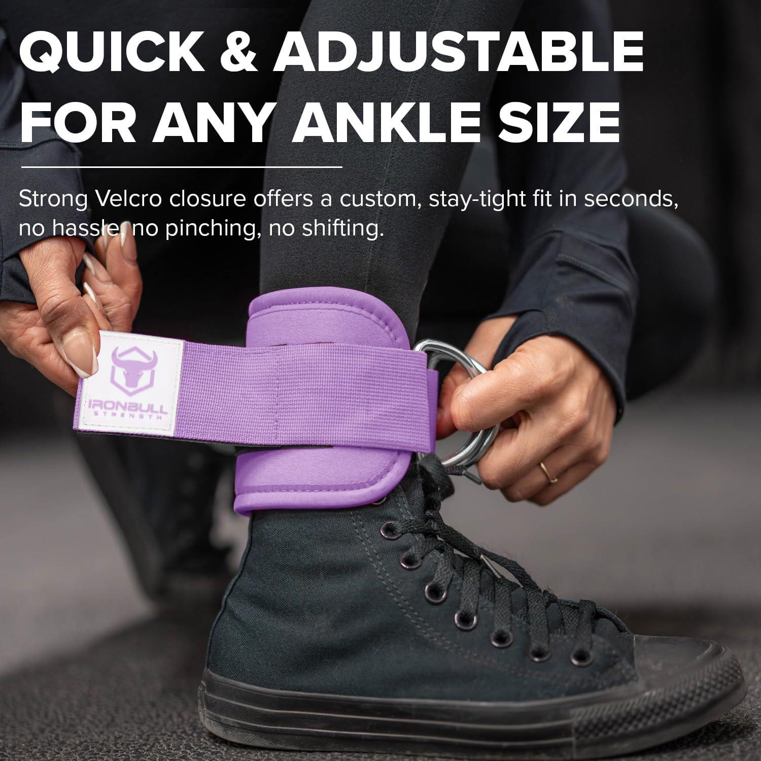 imageWomens Ankle Strap for Cable Machines amp Resistance Bands Gym amp Home Workout Cuff Attachment for Leg Extensions Kickbacks Hip Abductors Booty ExercisesLavender