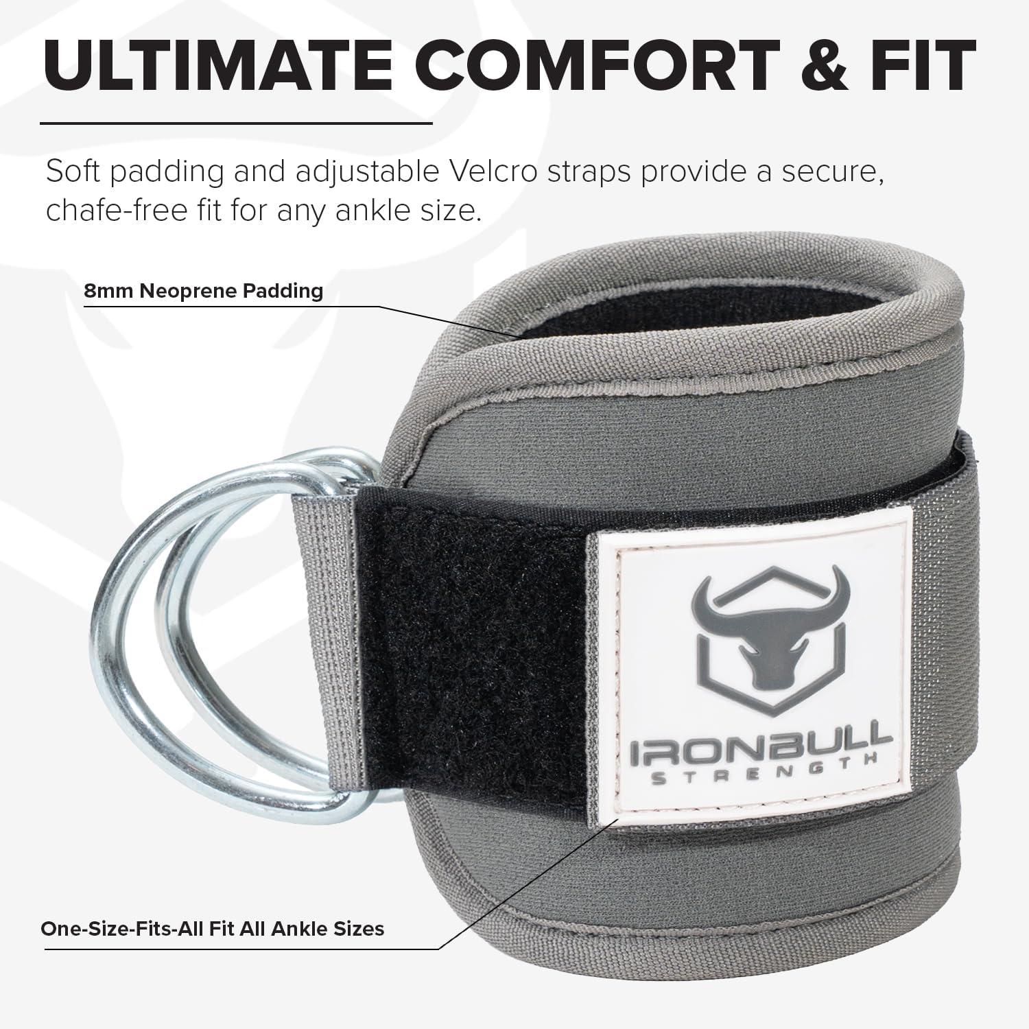 imageWomens Ankle Strap for Cable Machines amp Resistance Bands Gym amp Home Workout Cuff Attachment for Leg Extensions Kickbacks Hip Abductors Booty ExercisesGrey