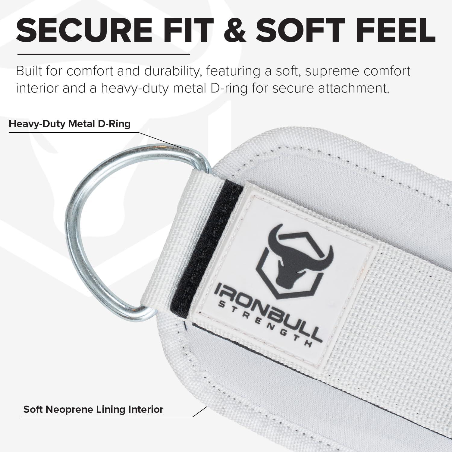 imageWomens Ankle Strap for Cable Machines amp Resistance Bands Gym amp Home Workout Cuff Attachment for Leg Extensions Kickbacks Hip Abductors Booty ExercisesWhite