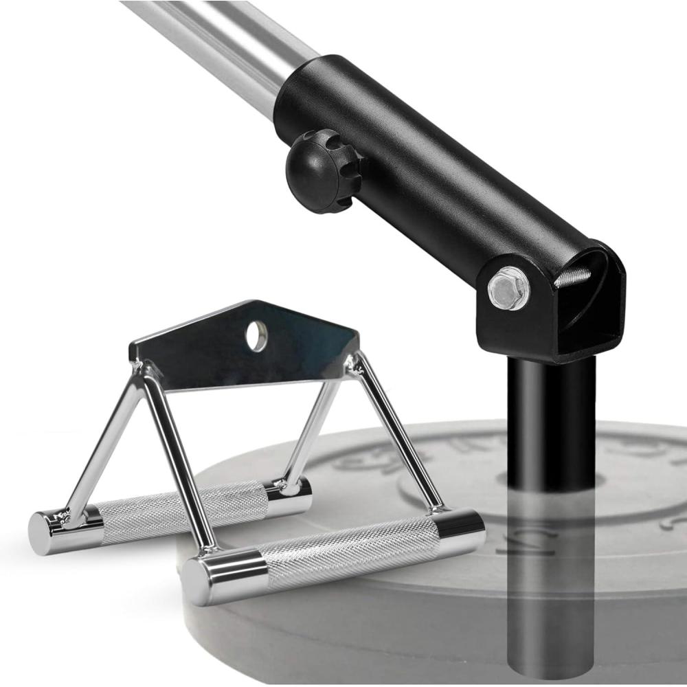 imageYes4All TBar Row Plate Post Insert Landmine Attachment  Fit 1 amp 2 Olympic Bars  Full 360 Swivel amp Easy to InstallD Combo TBar Row Insert  Double D Handle