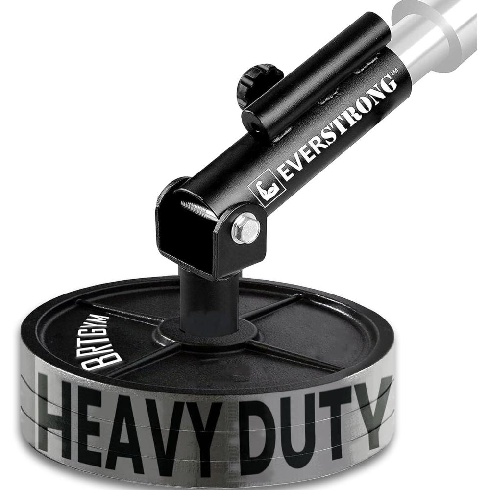 imageEVERSTRONG T Bar Row Attachment with V Bar Attachment Landmine Handle  360 Swivel Landmine Attachment for Barbell for FullBody Workout in Home Gym  Small Spaces  Deadlifts Squats Landmine Stand12 Base Only