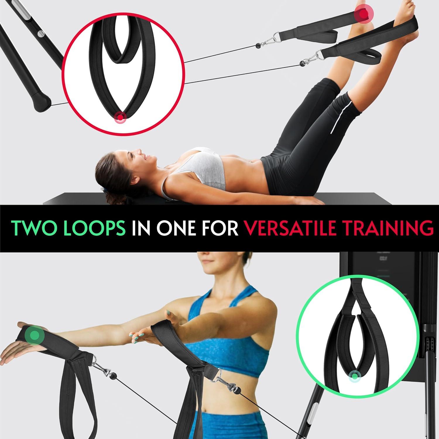 imagePilates Loops Compatible with Tonal Machine Pilates Equipment Soft Straps for Smart Home Gym Double Loop Straps for Yoga Exercises Enhanced Grip and Thickness Stability
