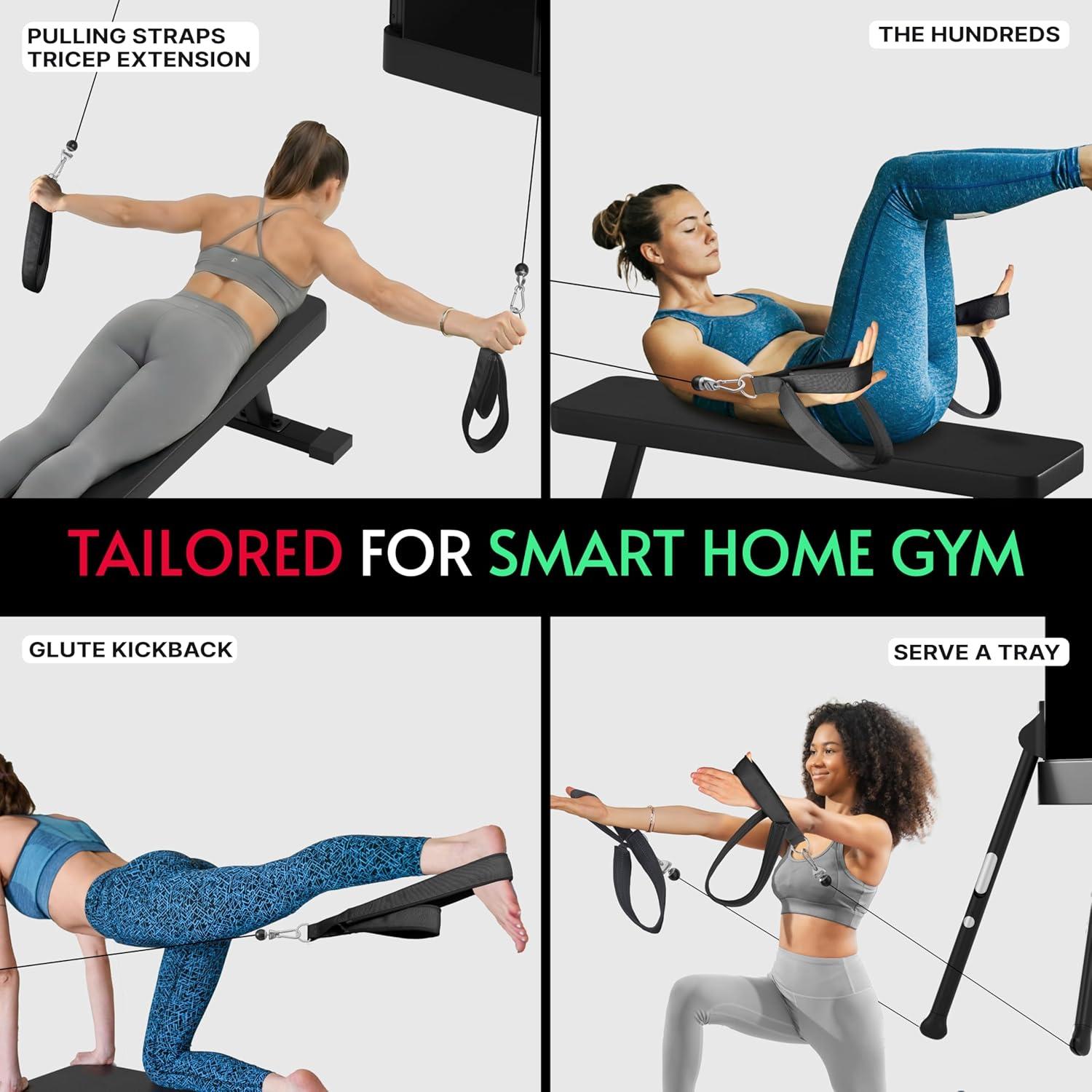 imagePilates Loops Compatible with Tonal Machine Pilates Equipment Soft Straps for Smart Home Gym Double Loop Straps for Yoga Exercises Enhanced Grip and Thickness Stability