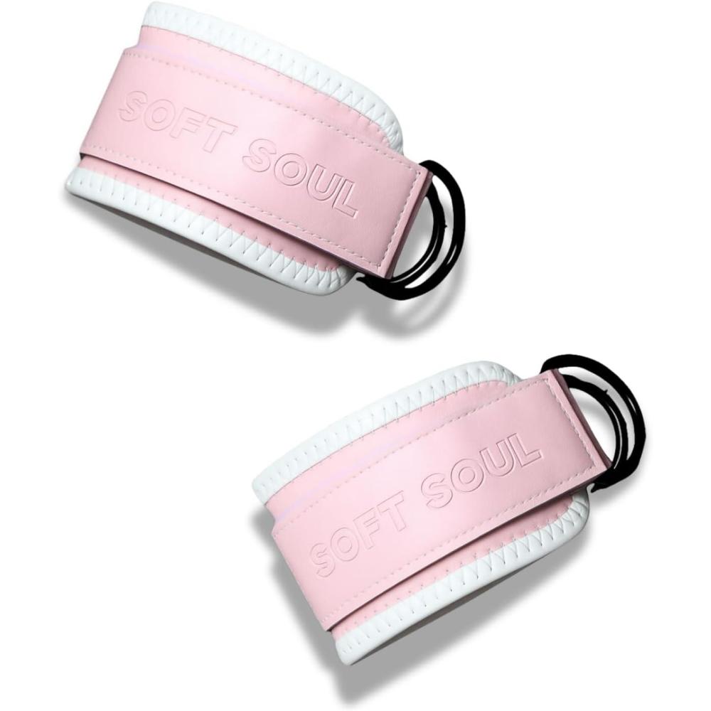imageAnkle Straps for Cable Machine Women  Adjustable Pair with DRing for Glute Kickbacks Leg Curls Hip Thrusts  Gym Foot Cuffs for Cable Pulley System amp Home FitnessPower Pink