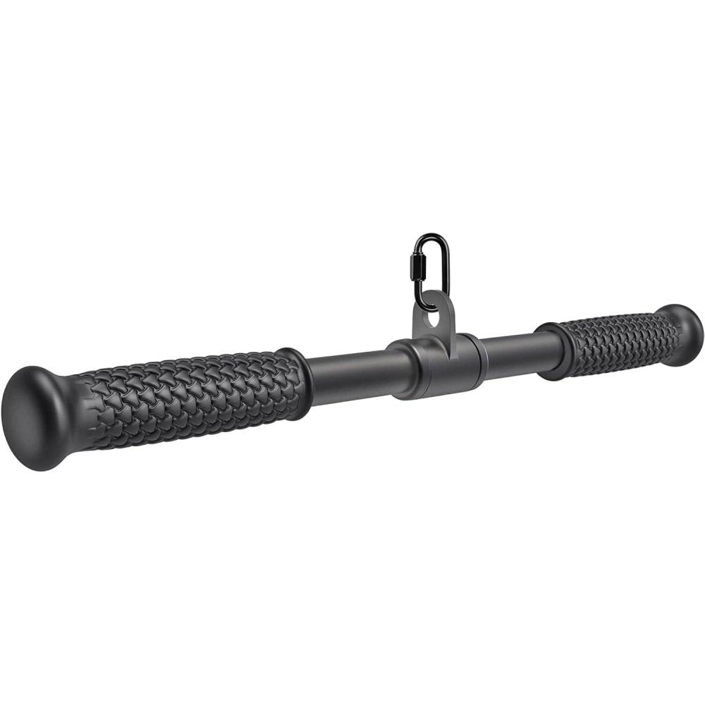 imageSELEWARE Triceps LAT Pulldown Attachments Home Gym Workout Accessories with NonSlip Soft Rubber Grip Cable Machine Attachments Triceps Rope Double D Row Handle Pull Down Bar Straight Bar ExerciseF18 Straight Bar