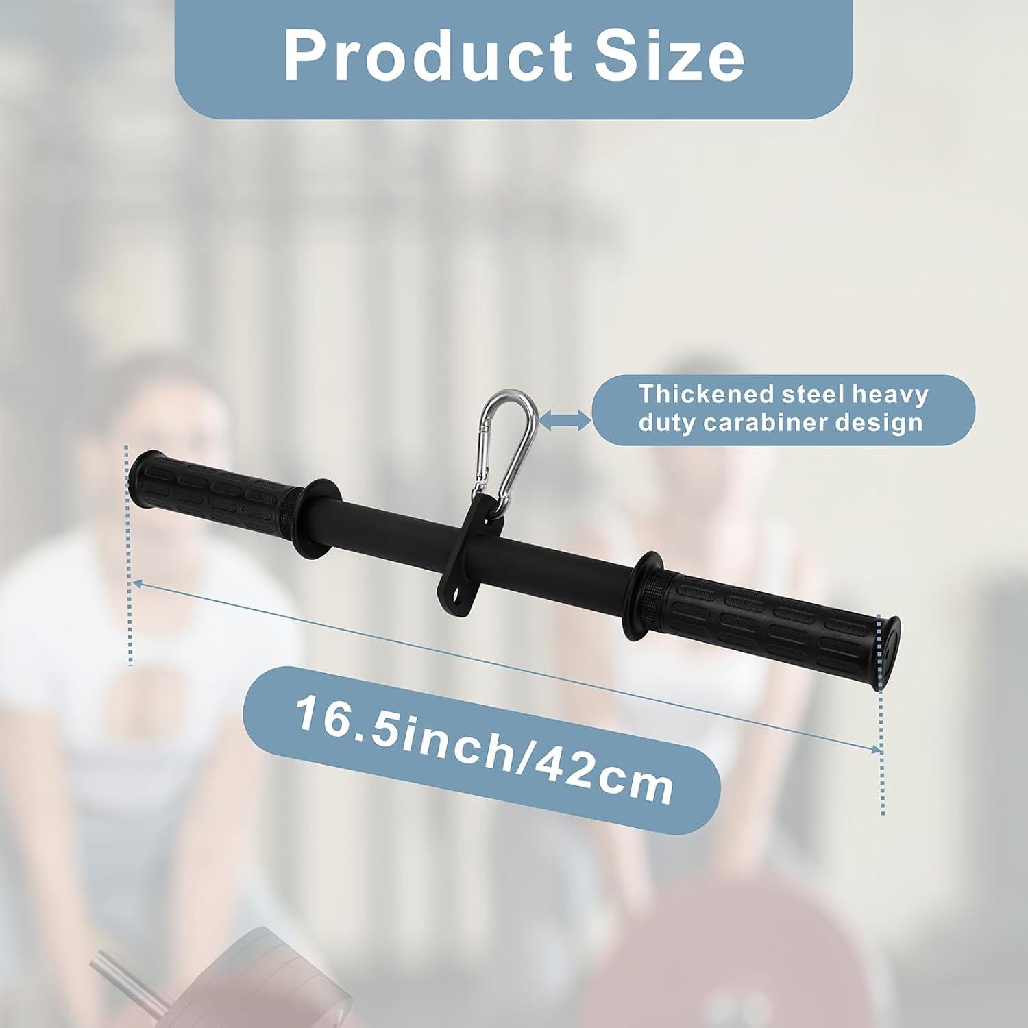 imageLAT Pulldown Bar Attachment Triceps Straight Bar Strength Training Cable Attachments Press Down Curl Bar for Home Gym Strength Exercise