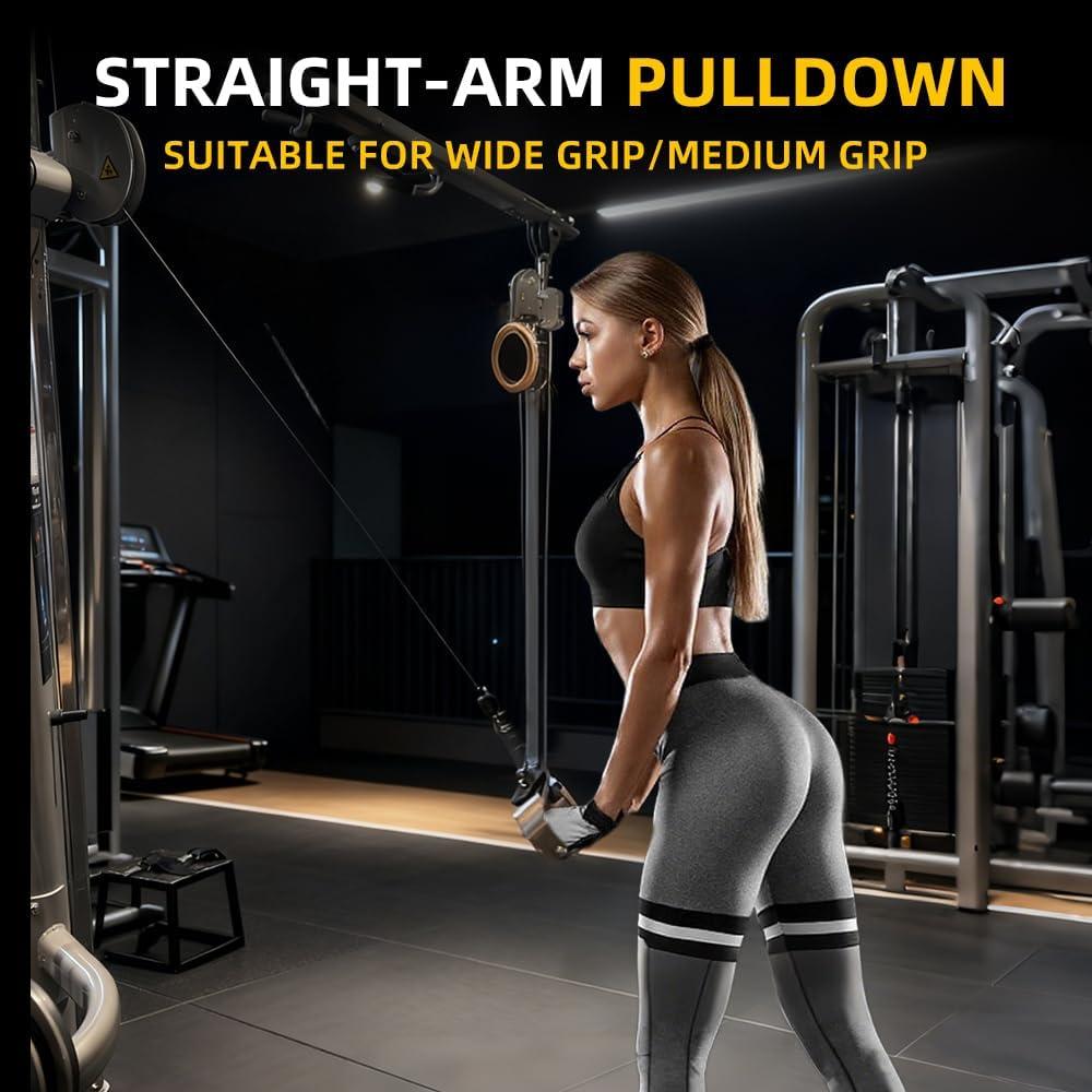 imageLat Pulldown Bar Set for Cable Machine 3Bar MultiGrip Attachments with 360 Rotating Handles 16Position Adjustable Angles 30mm Knurled NarrowMidWide Grips 660lb Aluminum Alloy