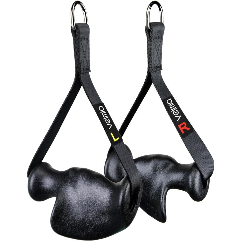 imageveimia Ergonomic Gym Handles Double D Row Handles Cable Machine Handles for TRow Pullers Resistance Bands Gym Handles for Cables Strength Trainers and Tricep Exercise Machine Attachments