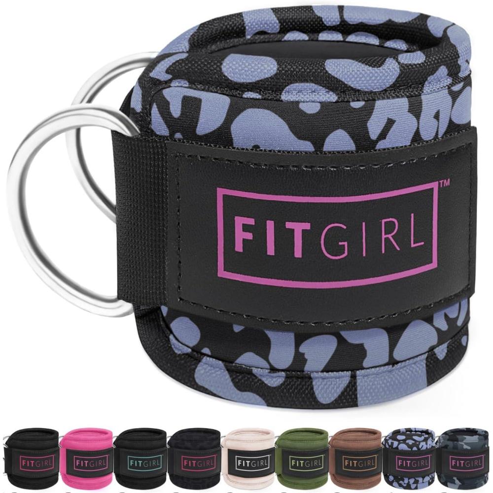 imageFITGIRL Ankle Strap for Cable Machine  Premium Padding and Comfort for Cable Exercise Machines Cable Exercise Attachment for Home amp Gym Glute Workouts  Kickbacks Leg Extensions Hip AbductorsAnimal  Pair