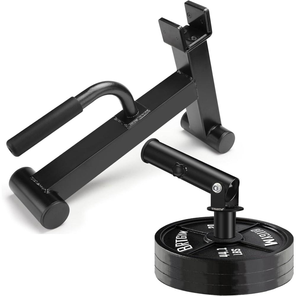imageT Bar Row Landmine Attachment for 2 Olympic Bars HeavyDuty Steel 360 Swivel Workout Home Gym EquipmentT Bar Row Landmine Deadlift Jack Barbell