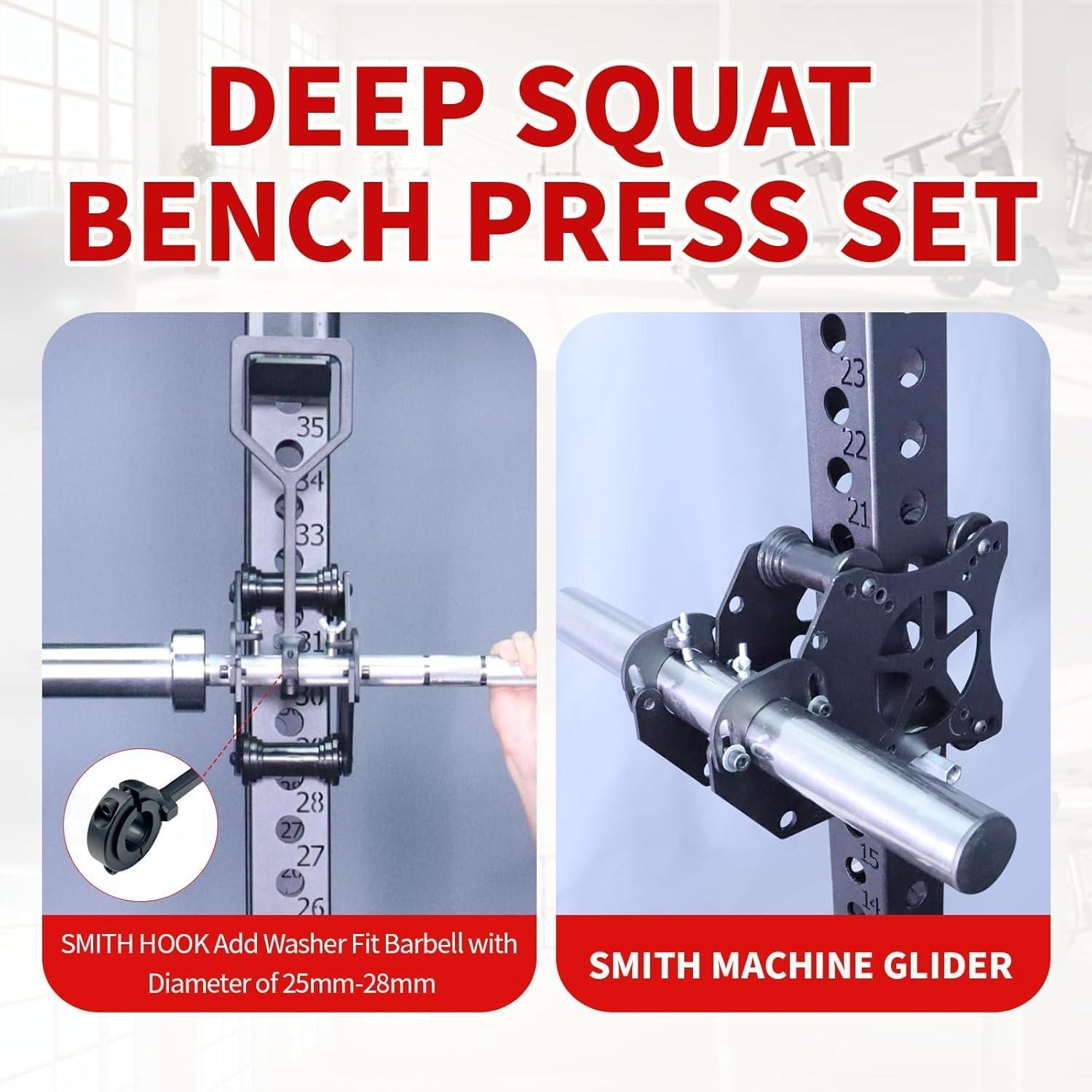 imageAHTAPFON Smith Machine Attachments for Cable Machine AttachmentsCable Pulley Attachments for Power Rack AttachmentsSquat Rack Attachments for Cable Crossover Deep Squat LAT Pull Down