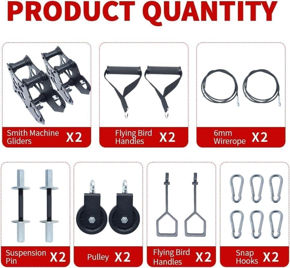 imageAHTAPFON Smith Machine Attachments for Cable Machine AttachmentsCable Pulley Attachments for Power Rack AttachmentsSquat Rack Attachments for Cable Crossover Deep Squat LAT Pull Down