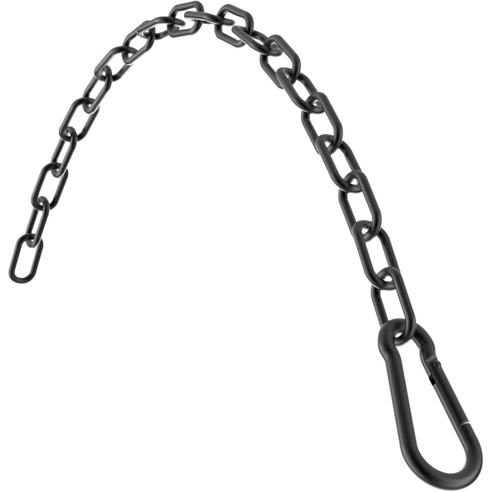 image236 Gym Fitness Cable Extension Chain 304 Stainless Steel Cable Machine Extension Accessory Workout Chain for Home Gym Replacement Weight Lifting Triceps ExerciseBlack1pc Dia4mm