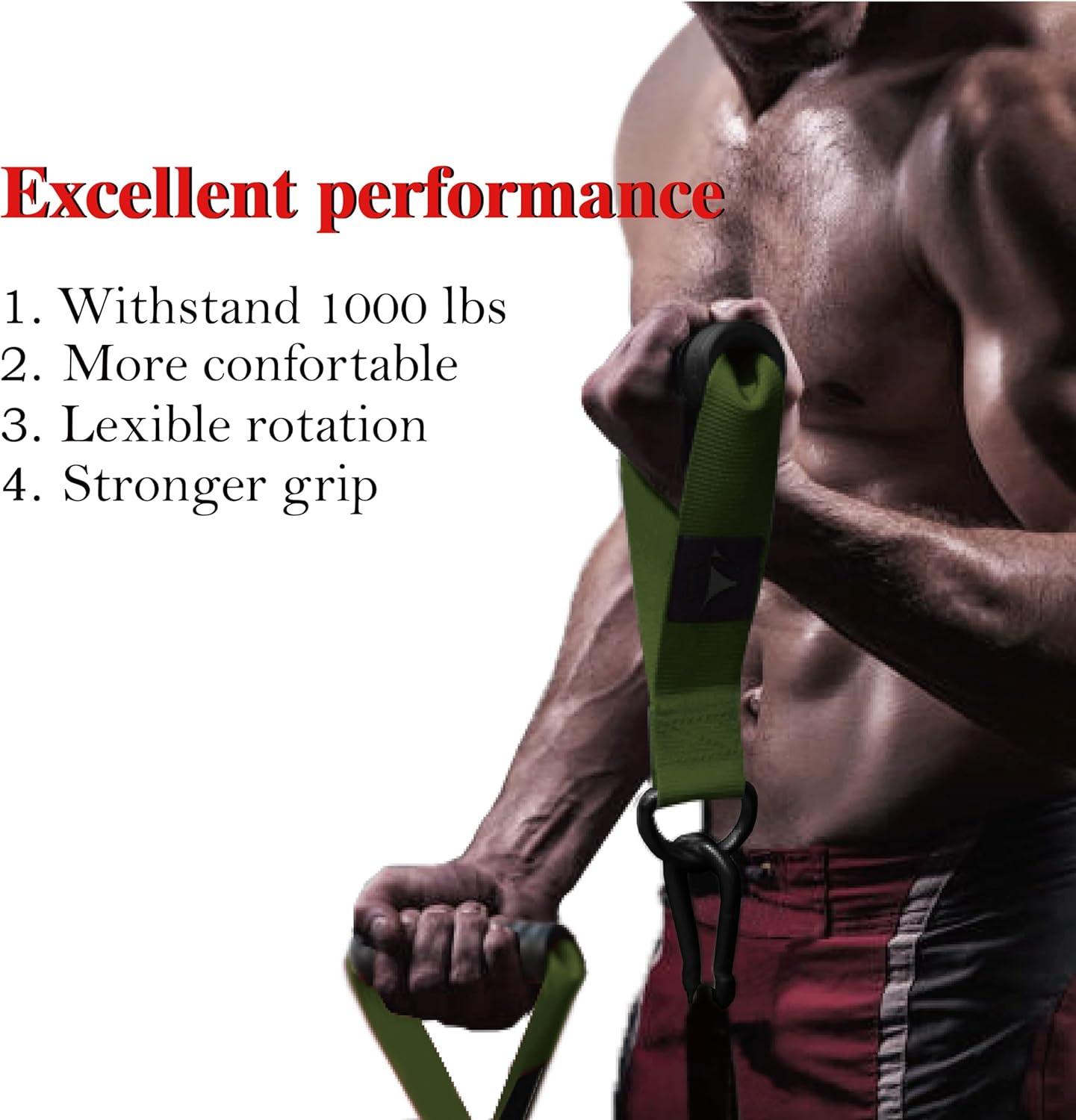 imageHeavy Duty Exercise Handles UltraDurable Rubber Workout Grip Attachments for Cable Machines LAT Pulldown Resistance Bands Home Gym and Commercial Fitness EquipmentMilitary Green XG